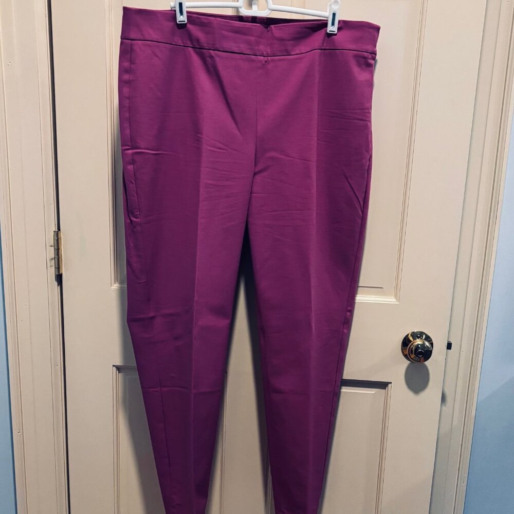 Talbots Chatham Ankle Pants in Magenta - Size 14